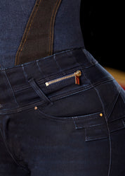 Jean skinny cierre de lujo oro 24k